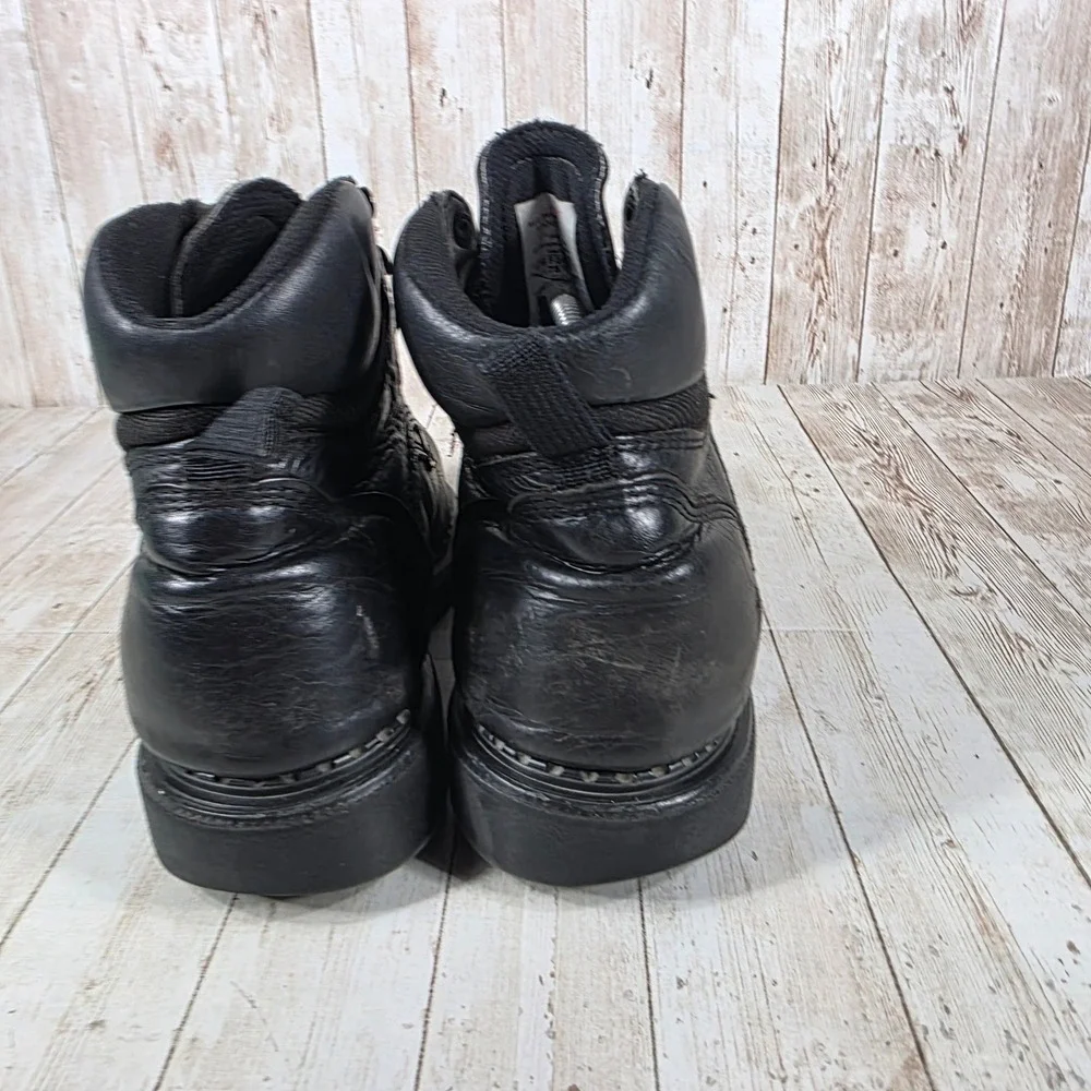 Red Wing‎ Shoes Black Leather Work Boots USA Made Men's Size 8 EH Rated